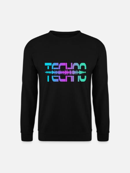 Techno Rave Raver - Unisex Pullover - Schwarz
