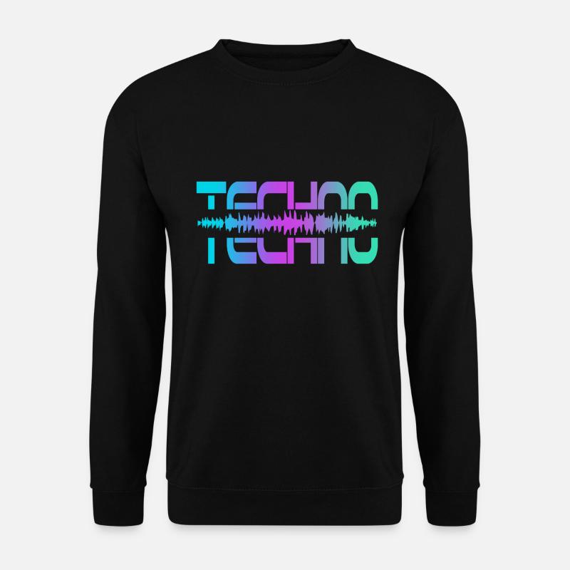 Techno Rave Raver - Unisex Pullover - Schwarz
