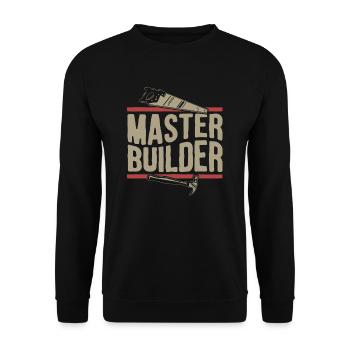 Builder - Unisex Sweatshirt - black - Front - Alina (178cm) & Michal (187cm)