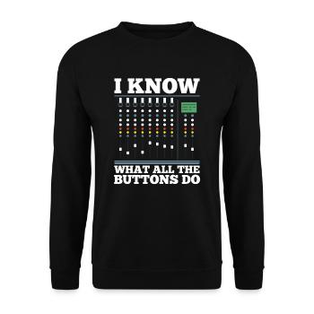 sound engineer - Unisex Sweatshirt - black - Front - Alina (178cm) & Michal (187cm)