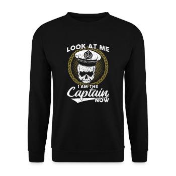 I am the captain now - Unisex Sweatshirt - black - Front - Alina (178cm) & Michal (187cm)