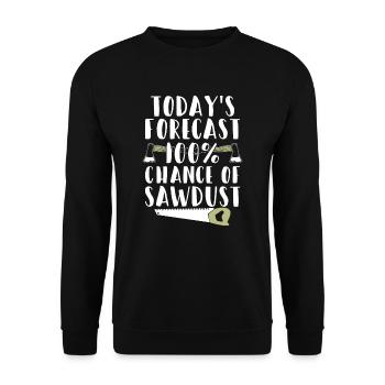 Chemise forestière drôle menuisier menuisier - Sweat-shirt Unisexe - noir - Devant - Alina (178cm) & Michal (187cm)