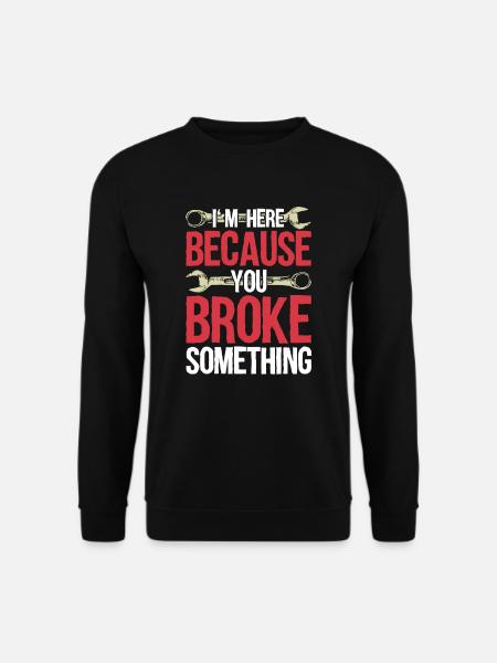 Funny mechanic shirts - Unisex Sweatshirt - black