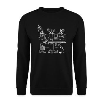 Processus de bière pour hommes et bière artisanale - Sweat-shirt Unisexe - noir - Devant - Alina (178cm) & Michal (187cm)