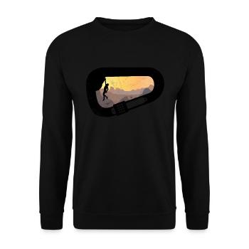 Mousqueton montagne escalade - Sweat-shirt Unisexe - noir - Devant - Alina (178cm) & Michal (187cm)