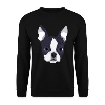 Enfants Boston Terrier Dog Pour Femmes Et Filles - Sweat-shirt Unisexe - noir - Devant - Alina (178cm) & Michal (187cm)