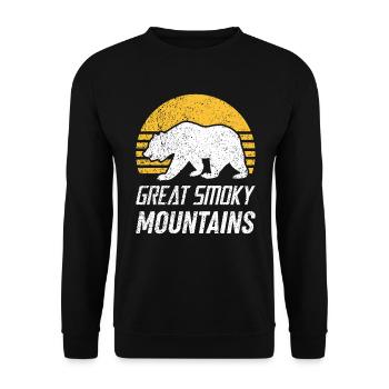Ours du Tennessee, parc national des Great Smoky Mountains - Sweat-shirt Unisexe - noir - Devant - Alina (178cm) & Michal (187cm)