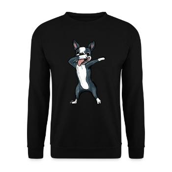 Dabbing Boston Terrier Dab Dance Boys Girls - Sweat-shirt Unisexe - noir - Devant - Alina (178cm) & Michal (187cm)