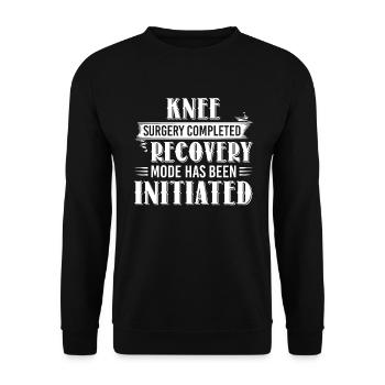 Knee Surgery Completed Recovery Mode Funny - Sweat-shirt Unisexe - noir - Devant - Alina (178cm) & Michal (187cm)