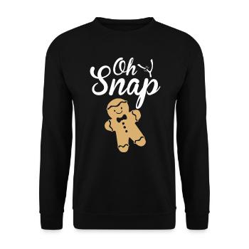 Wishbone Oh Snap Thanksgiving Gingerbread - Sweat-shirt Unisexe - noir - Devant - Alina (178cm) & Michal (187cm)