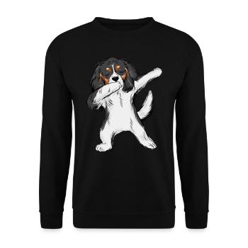 Dabbing Cavalier King Charles Spaniel Boys - Sweat-shirt Unisexe - noir - Devant - Alina (178cm) & Michal (187cm)