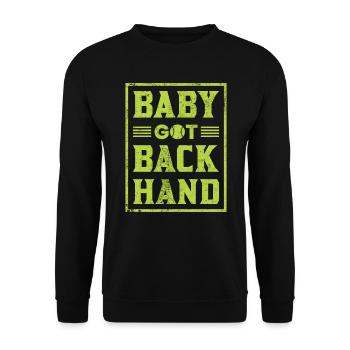 Tennis Player Baby Got Backhand Court Women - Sweat-shirt Unisexe - noir - Devant - Alina (178cm) & Michal (187cm)