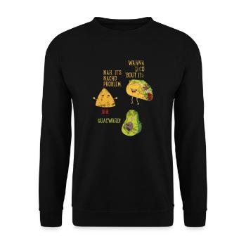 tacos - Sweat-shirt Unisexe - noir - Devant - Alina (178cm) & Michal (187cm)