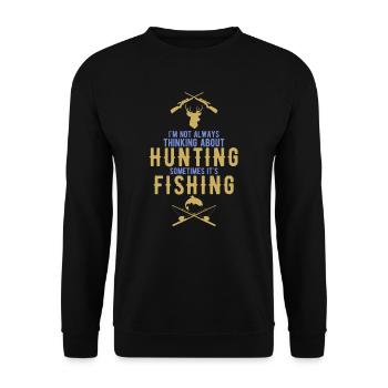 Chasse et pêche - Sweat-shirt Unisexe - noir - Devant - Alina (178cm) & Michal (187cm)