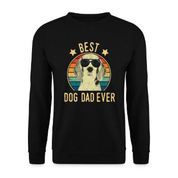 Meilleur papa chien jamais Beagles cadeau fête des pères - Sweat-shirt Unisexe - noir - Devant - Alina (178cm) & Michal (187cm)