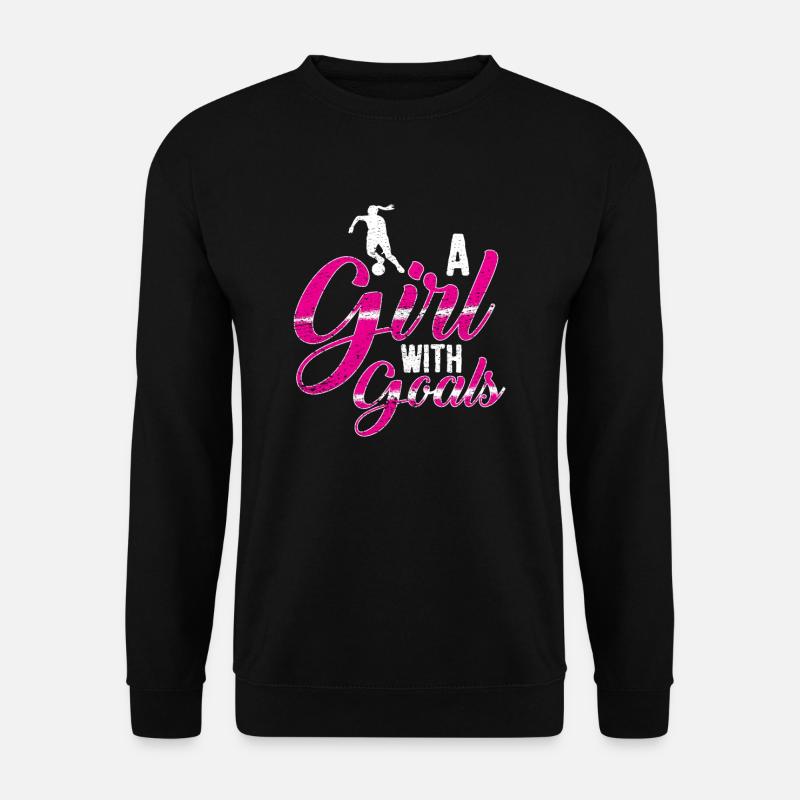 Mädchen Fußball T-Shirt - Unisex Pullover - Schwarz