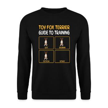 Toy Fox Terrier Guide to Training Dog Obedience - Sweat-shirt Unisexe - noir - Devant - Alina (178cm) & Michal (187cm)