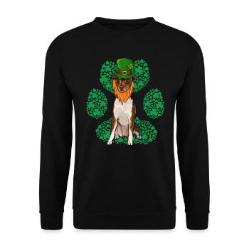 Leprechaun Toy Fox Terrier St Patricks Day Shamroc - Unisex Sweatshirt - black - Front - Alina (178cm) & Michal (187cm)