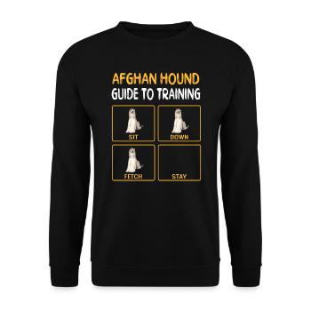 Afghan Hound Guide To Training Dog Obedience - Unisex Sweatshirt - black - Front - Alina (178cm) & Michal (187cm)