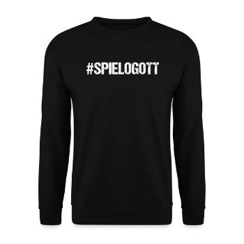 Spielogott - Unisex Pullover - Schwarz - Vorne - Alina (178cm) & Michal (187cm)