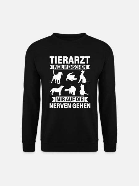 Tierarzt weil Menschen mir auf die Nerven gehen - Unisex Pullover - Schwarz