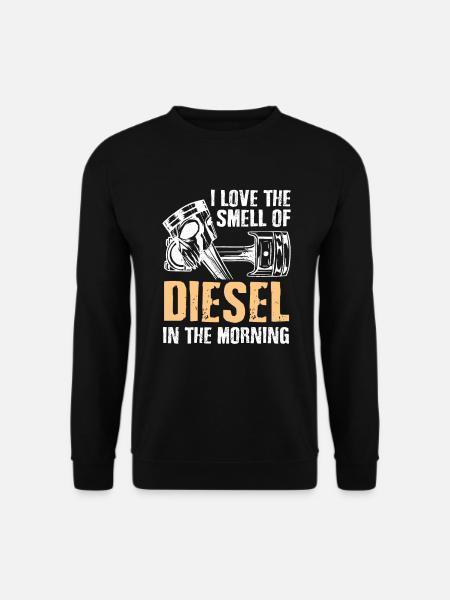 I love the smell of diesel in the morning - Unisex Sweatshirt - black