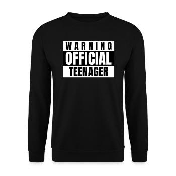 13. Geburtstag Teenager 13 Jahre Teeny Spruch - Unisex Pullover - Schwarz - Vorne - Alina (178cm) & Michal (187cm)