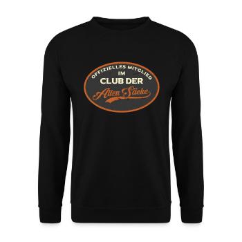 Club der alten Säcke lustiges Geburtstag - Unisex Pullover - Schwarz - Vorne - Alina (178cm) & Michal (187cm)
