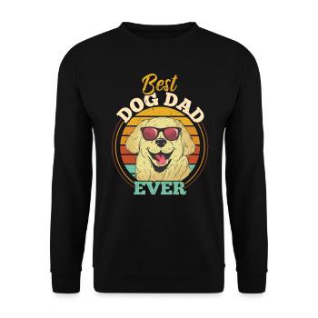 Best Dog Dad Ever - Unisex Pullover - Schwarz - Vorne - Alina (178cm) & Michal (187cm)