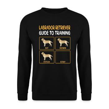 Yellow Labrador Retriever Guide To Training Dog Ob - Sweat-shirt Unisexe - noir - Devant - Alina (178cm) & Michal (187cm)