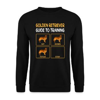Golden Retriever Guide To Training Dog Obedience - Unisex Sweatshirt - black - Front - Alina (178cm) & Michal (187cm)