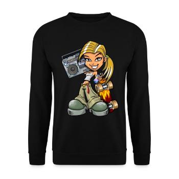 Patineuse - Sweat-shirt Unisexe - noir - Devant - Alina (178cm) & Michal (187cm)