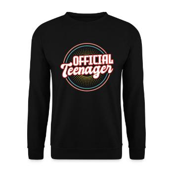 13. Geburtstag Teenager 13 Jahre Teeny Spruch - Unisex Pullover - Schwarz - Vorne - Alina (178cm) & Michal (187cm)