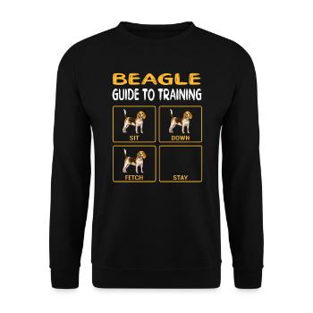 Beagle Guide To Training Dog Obedience - Unisex Sweatshirt - black - Front - Alina (178cm) & Michal (187cm)