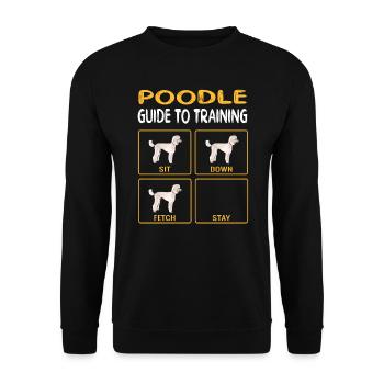 Poodle Guide To Training Dog Obedience - Unisex Sweatshirt - black - Front - Alina (178cm) & Michal (187cm)