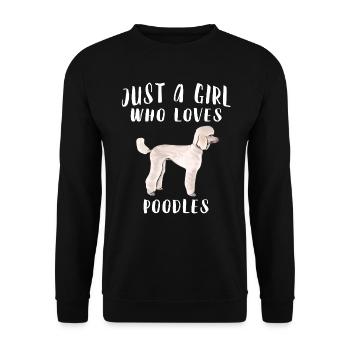 Im Juste une fille qui aime l’amant chien caniches - Sweat-shirt Unisexe - noir - Devant - Alina (178cm) & Michal (187cm)