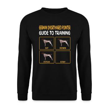 Guide allemand de pointeur à poil court pour l’entraînement du chien O - Sweat-shirt Unisexe - noir - Devant - Alina (178cm) & Michal (187cm)