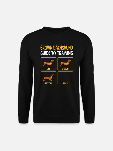 Brown Dackel Guide To Training Dog Obedience - Unisex Pullover - Schwarz