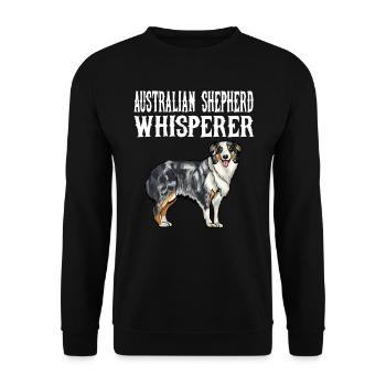 Amant australien drôle de crabot de whisperer de berger - Sweat-shirt Unisexe - noir - Devant - Alina (178cm) & Michal (187cm)