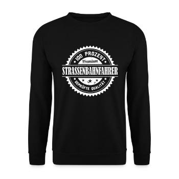 Bester Strassenbahn Fahrer Straßenbahnfahrer - Unisex Pullover - Schwarz - Vorne - Alina (178cm) & Michal (187cm)