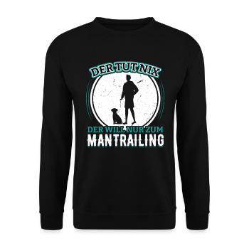 Suchhund Findehund Fährtenhund Mantrailer - Unisex Pullover - Schwarz - Vorne - Alina (178cm) & Michal (187cm)
