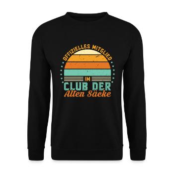 Club der alten Säcke lustiges Geburtstag - Unisex Pullover - Schwarz - Vorne - Alina (178cm) & Michal (187cm)