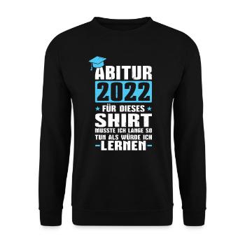 Matura Abi Abitur 2022 - Unisex Pullover - Schwarz - Vorne - Alina (178cm) & Michal (187cm)