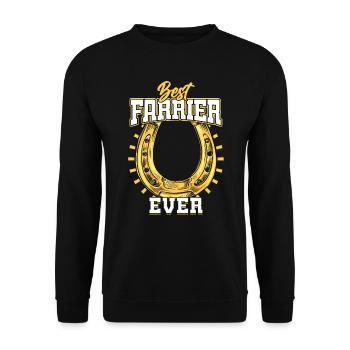 Best farrier of all time - Unisex Sweatshirt - black - Front - Alina (178cm) & Michal (187cm)