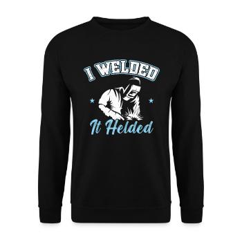 Je l’ai soudé soudeur tenu - Sweat-shirt Unisexe - noir - Devant - Alina (178cm) & Michal (187cm)