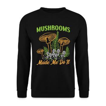 Pilze Haben Mich Dazu Gebracht Für Einen Mykologen - Unisex Pullover - Schwarz - Vorne - Alina (178cm) & Michal (187cm)