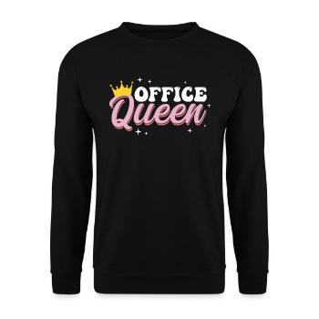 Office Queen - Office Queen - Secrétaire d’école - Sweat-shirt Unisexe - noir - Devant - Alina (178cm) & Michal (187cm)
