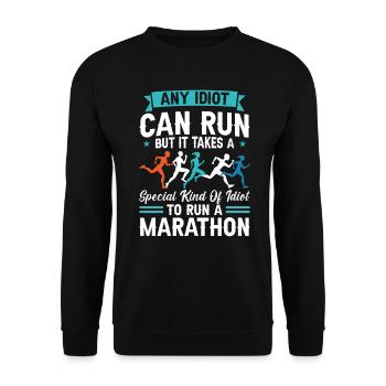 Marathon - Coureurs - Sweat-shirt Unisexe - noir - Devant - Alina (178cm) & Michal (187cm)