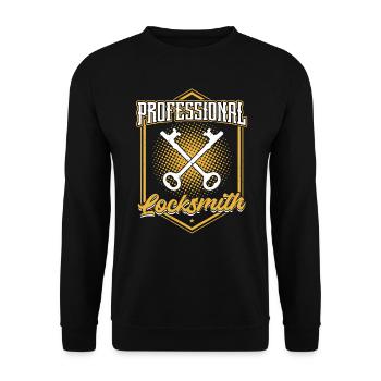 Serrurerie professionnelle | Cueillette de serrure - Sweat-shirt Unisexe - noir - Devant - Alina (178cm) & Michal (187cm)