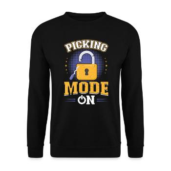 Mode de prélèvement A | | de prélèvement de serrure Sélecteur de serrure - Sweat-shirt Unisexe - noir - Devant - Alina (178cm) & Michal (187cm)